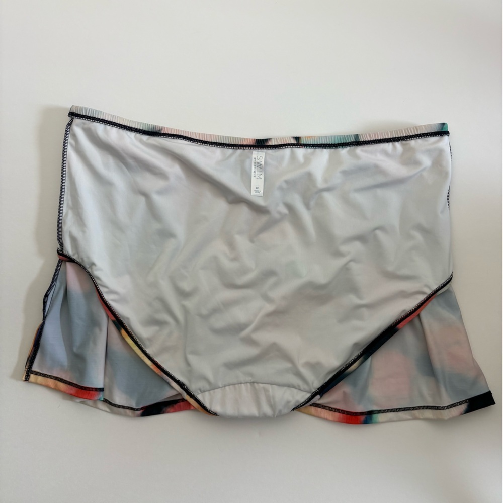 Cacique Lane Bryant Abstract Tankini Top & Swim Skirt size 22 peek-a-boo sexy - Picture 8 of 16